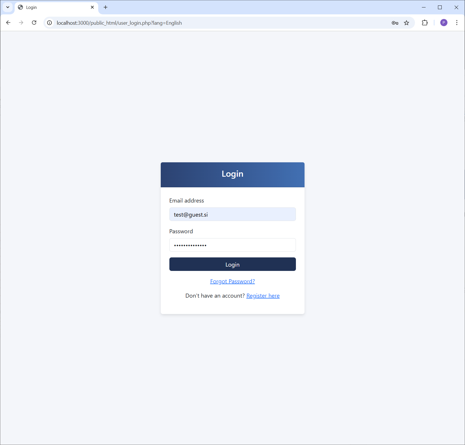 Login to your account